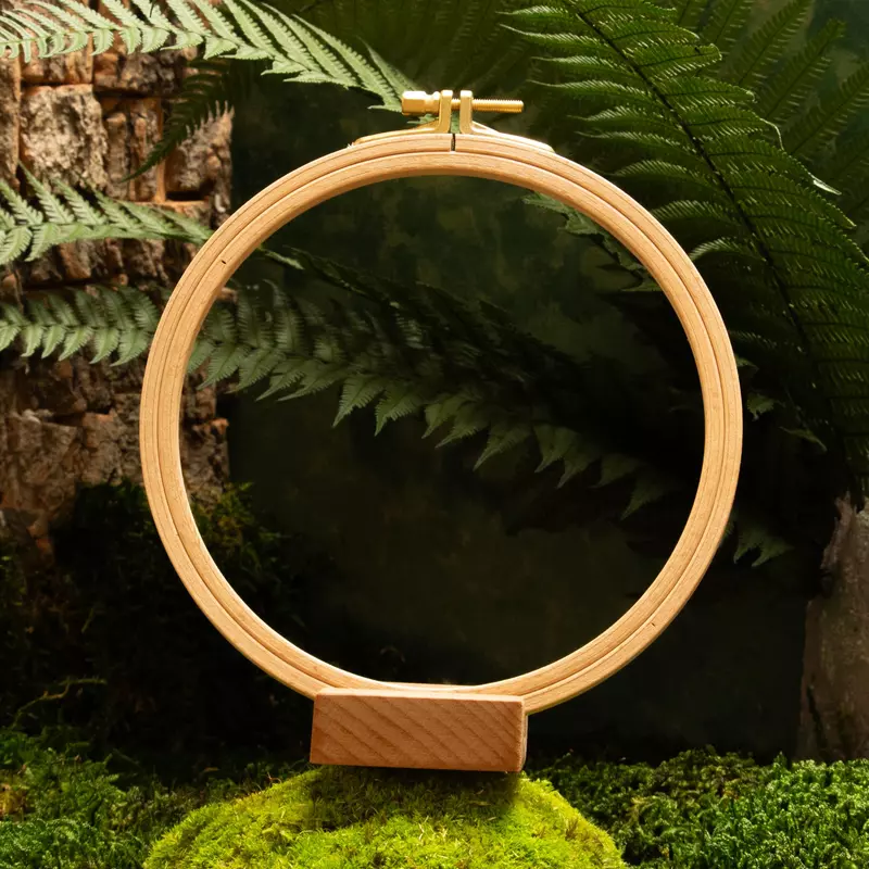 Bükkfa hímzőráma 16 cm átmérővel - Zöldboszi Alkotóműhely